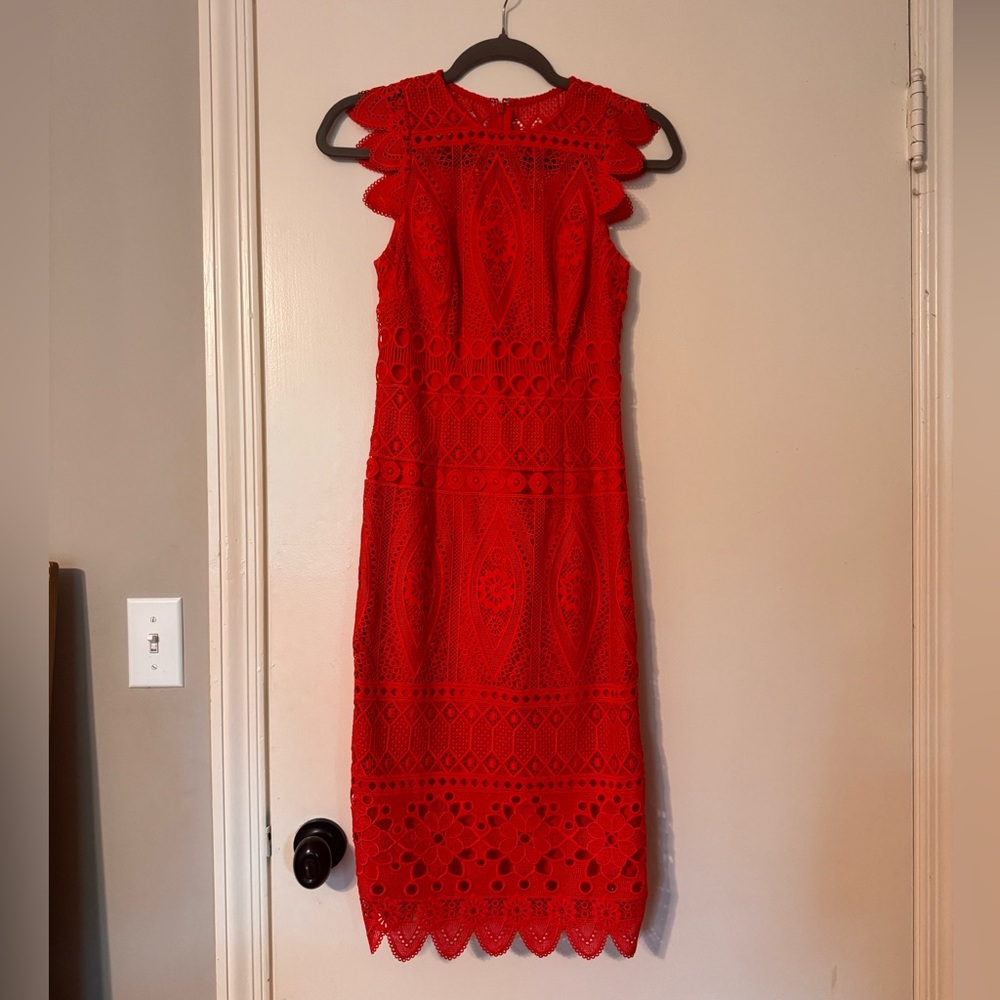 Antonino Melani Red Midi Dress